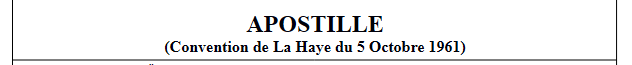 eine Apostille